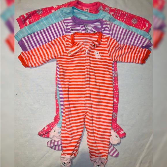 💔SOLD 💔5 Carters Footsie Pj Bundle (6months)💜 - Picture 3 of 8